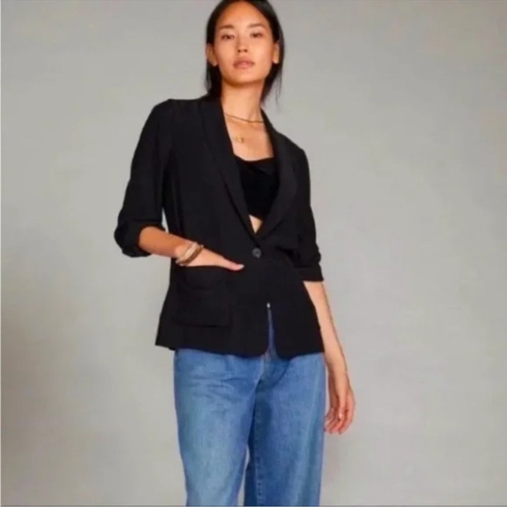NWT Current Air / Anthropologie - Black Slouchy Blazer, Size S